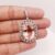 925 Sterling Silver Pave Diamond Morganite Charm Pendant Jewelry, Diamond Morganite Charm, Silver Morganite Charm, Handmade Morganite Charm