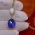 925 Sterling Silver Pearl With Blue Sapphire And Diamonds Handmade Charm Pendant For Women’s