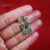 925 Sterling Silver Handmade Designer Pave Diamond Emerald Earrings Jewelry, Handmade Silver Emerald Dangles Earrings Jewelry