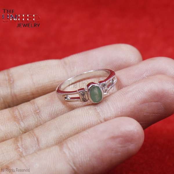 925 Sterling Silver Pave Diamond With Color Gemstone Handmade Ring Jewelry For Women’s
