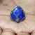 925 Sterling Silver Lapis Lazuli With Pave Diamond Handmade Ring Jewelry For Women’s
