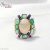 925 Sterling Silver Handmade Opal With Tsavorite And Blue Sapphire Ring Jewelry For Women’s