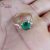 925 Sterling Silver Handmade Tsavorite With Diamond Ring Jewelry For Women’s