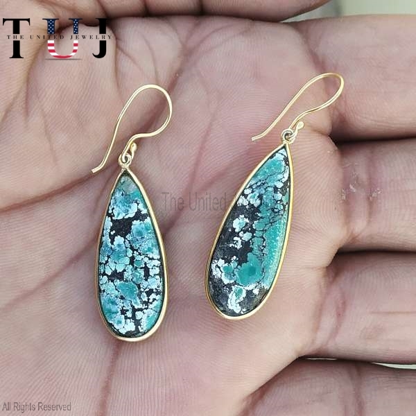 925 Sterling Silver Gemstone Handmade Designer Dangles Earrings For Women