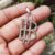 Thai Baht Sign Handmade Sterling Silver Currency Sign Pave Diamond Charms Pendant Jewelry, Pave Diamond Monogram Charm Pendant Jewelry