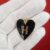 Black Enamel Heart Shape 925 Sterling Silver Pendant, Enamel Heart Pendant, Silver Love Heart Pendant, Initial H Letter Pendant