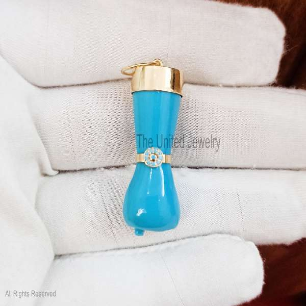 Turquoise Figa Pendant 925 Sterling Silver Turquoise Gemstone Figa Hand Symbol Pendant, Gemstone Figa Pendant Jewelry