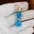 925 Silver Blue Topaz Figa Hand Charm Pendant Jewelry, Blue Topaz Figa Charm, Silver Figa Charm, Gemstone Figa Charm Jewelry
