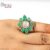 925 Sterling Silver Ring Jewelry, Diamond Finger Ring, Silver Ring, Polki Ring, Women’s Polki Ring, Emerald Ring