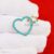 18K Gold Turquoise Heart Enhancer Necklace, 18K Gold Turquoise Charms, 18k Gold Heart With Round Bail Charms, Gold Dainty Heart Pendant