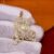 Natural Pave Diamond Handmade M Shape Initial Monogram Pendant Jewelry, Personalized Silver Monogram Jewelry