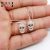 925 Sterling Silver Pave Diamond Handmade Skull Face Dangles Earrings For Women