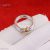 925 Sterling Silver Small Links Connected Two Band Connector Ring Jewelry For Women’s