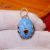 Silver Turquoise Ladybug Charm, Turquoise With Multi Stone Ladybug Charm, Handmade Silver Turquoise Ladybug Charm Pendant Jewelry