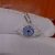 Pave Diamond Sapphire Evil Eye Handmade Charm Pendant In 925 Sterling Silver, Blue Sapphire With Diamond Evil Eye Charm