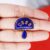 Lapis Lazuli Gemstone Handmade Magic Mushroom Sterling Silver Pendant Necklace, Designer Mushroom Pendant