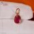 14k Gold Handmade Pave Ruby Birthstone Charm Pendant Jewelry, Ruby Gold Birthstone Charm, Gold Bracelet Birthstone Charm, Handmade Jewelry