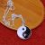 925 Sterling Silver Handmade Black Onyx With MOP Ying Yang Charm Pendant, Handmade Gemstone Ying Yang Charm, Ying Yang Charm Pendant Jewelry