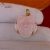 Carving Rose Quartz Flower Silver Charm, Handmade Carving Rose Quartz Flower Charm, Carving Rose Flower Handmade Charm Jewelry