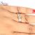 925 Sterling Silver Connected Two Band Connector Ring Jewelry For Women’s
