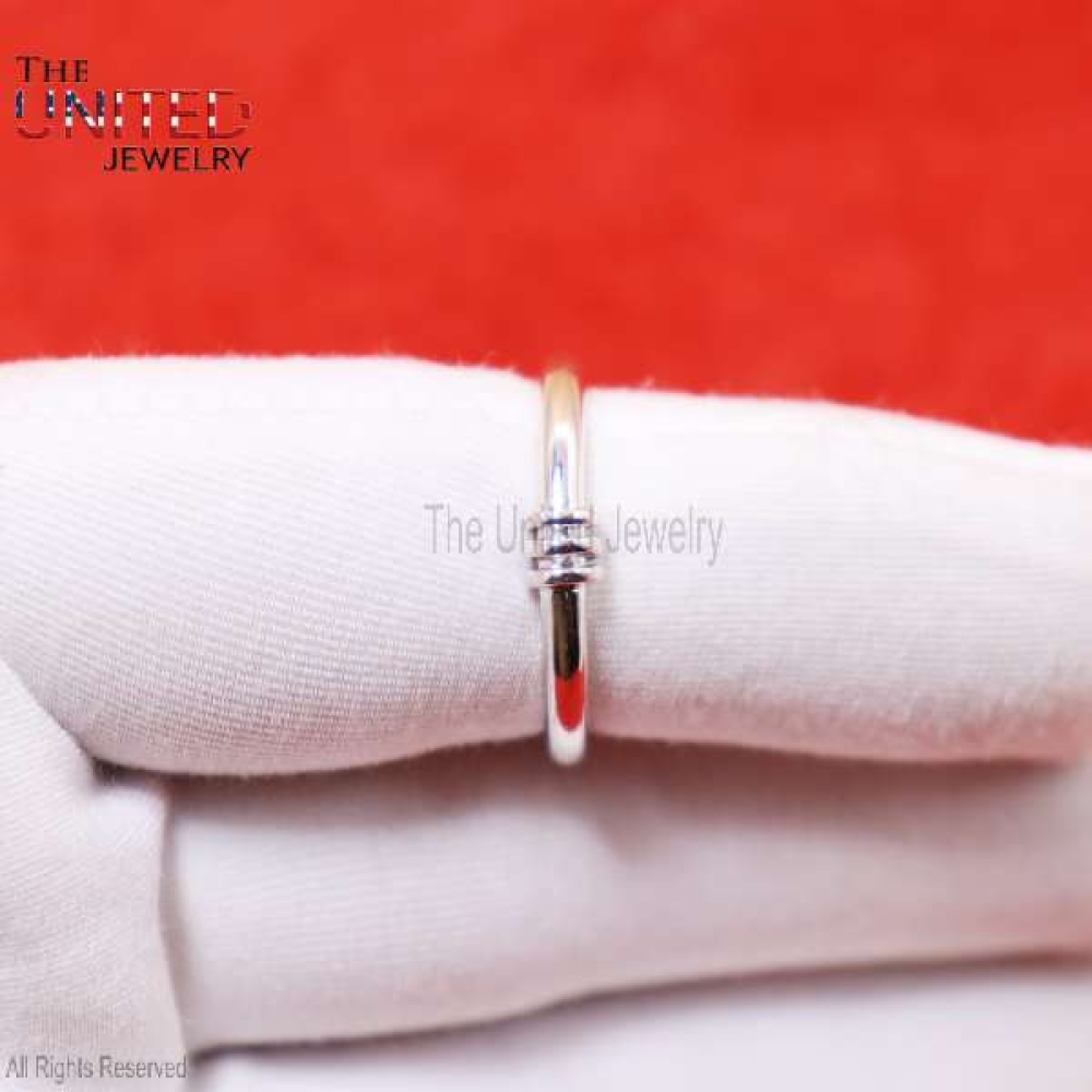 Silver Finger Ring 925 Sterling Silver Connector Band Ring Jewelry, Three Connector Ring, Three Connector Band Ring, Link Ring