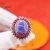 925 Sterling Silver Tanzanite Ring Jewelry, Diamond Finger Ring, Tanzanite silver Ring, Silver Ruby Ring, Women’s Ring