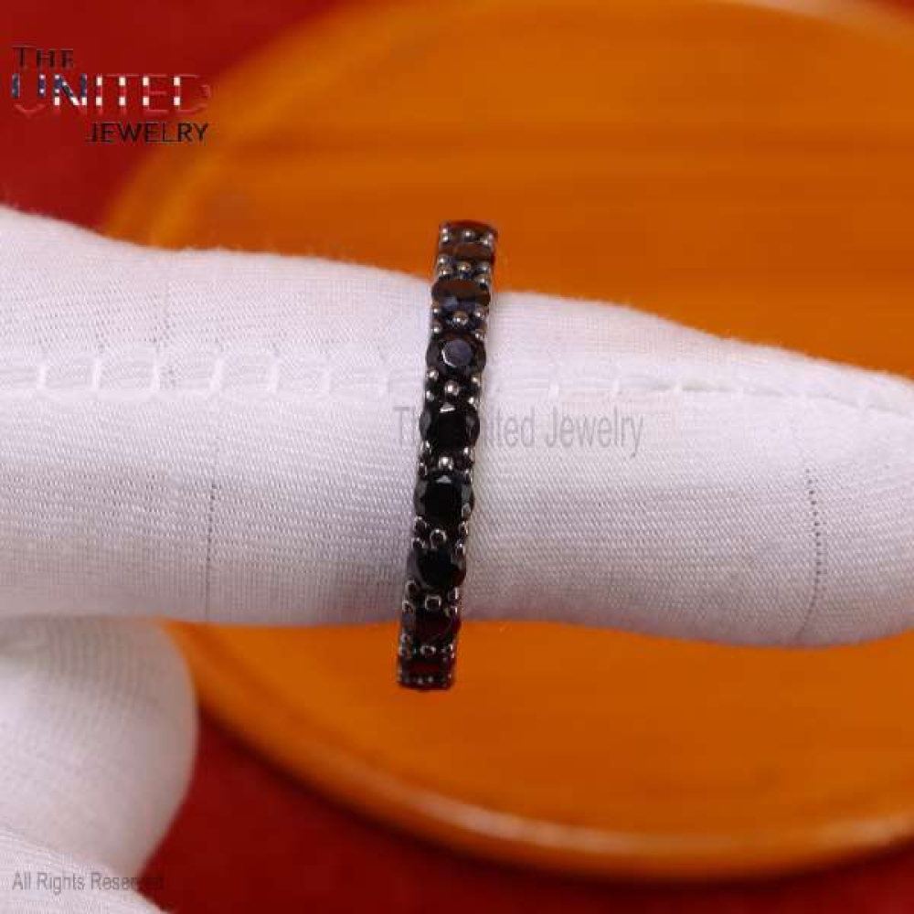 Handmade Black Onyx 925 Sterling Silver Band Ring For Women’s, Silver Band Ring Jewelry For Women