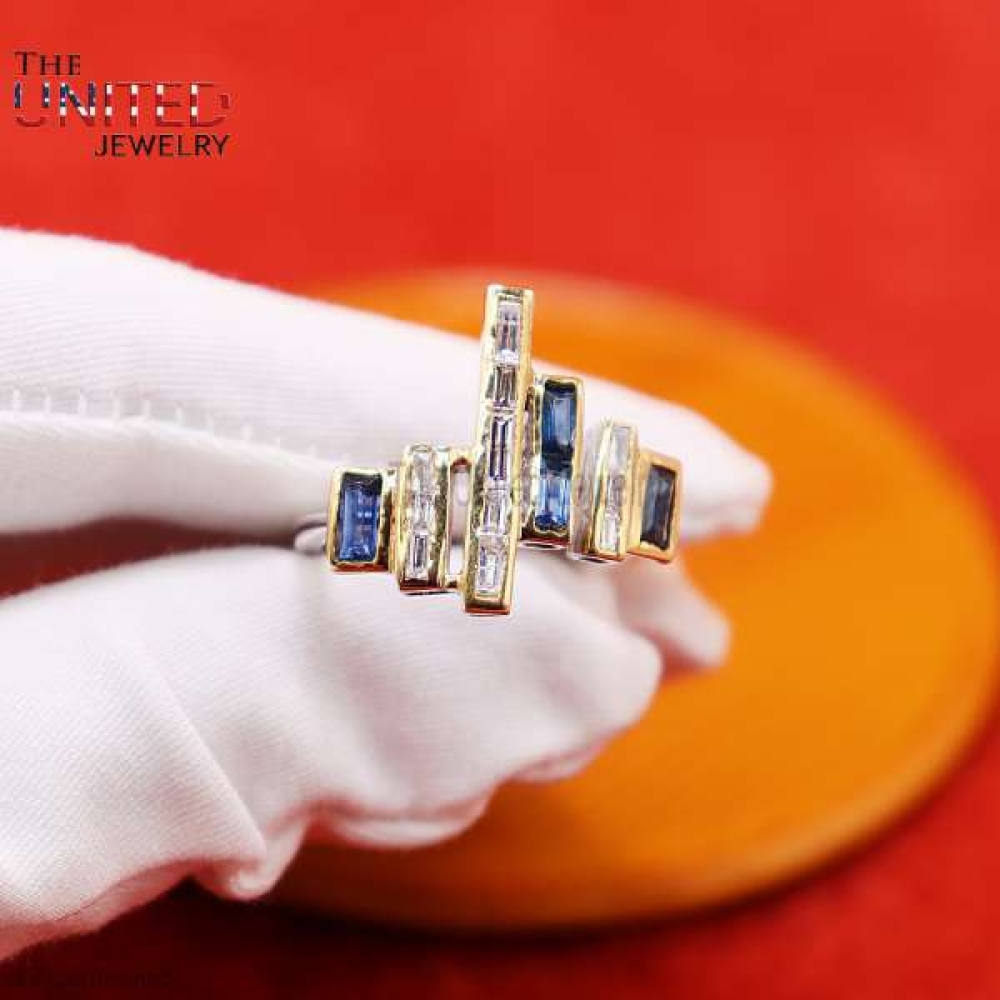 Tanzanite Cocktail Ring 925 Sterling Silver, Handmade Tanzanite Cocktail Silver Ring Jewelry For Women