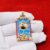 Enamel Rectangular Rainbow Sun Tarot Cards Pendant, 925 Sterling Silver Handmade Tarot Card Pendant, Handmade Necklace and Bracelet Jewelry