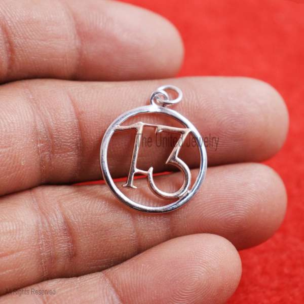 13′ Luck Charms, Silver 13 Luck Charms Pendant Jewelry, Sterling Silver Lucky Charms, Handmade 13 Charms Pendant