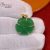 Carved Green Quartz Flower Charm Pendant Sterling Silver Jewelry Carved Gemstone