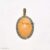 Yellow Sapphire Sterling Silver Pendant, Charm Pendant, Silver Diamond Yellow Sapphire Oval Shape Charm, Diamond Pendant