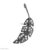 Pave Diamond 925 Sterling Silver Leaf Charm Necklace Pendant Jewelry, Handmade Diamond Silver Leaf Charm