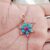 Natural Pave Diamond Turquoise Gold Plating Star Shape Charm Pendant, Ruby Star Charm Jewelry, Turquoise Star Charm Pendant Jewelry