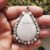 Handmade Pave Diamond Sterling Silver Moonstone Pear Shape Pendant, Pearl Pendant, Diamond Charm, Moonstone Pear Shape Handmade Pendant Jewelry