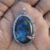925 Sterling Silver Labradorite Charm, Labradorite With Diamond Charm, Labradorite Charm, Handmade Labradorite Diamond Charm Jewelry
