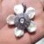 Pearl Flower Design Sterling Silver Pave Diamond Designer Pendant, Designer Pearl Diamond Flower Charm, Silver Diamond Flower Pendant Jewelry