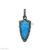 Silver Turquoise Gemstone Pave Diamond Arrowhead Charm, Turquoise Arrowhead Charm pendant, Arrowhead Charm Pendant Jewelry