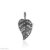 Pave Diamond Leaf Charm, Silver Pave Diamond Leaf Charm Pendant, Handmade Sterling Silver Pave Diamond Leaf Charm Pendant Jewelry