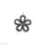 925 Sterling Silver Vintage Style Jewelry Natural Diamond Pave Flower Charm Pendant WHOLESALE