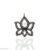 Pave Diamond Lotus Flower Charm, 925 Sterling Silver Lotus Flower Charm, Handmade Sterling Silver Pave Diamond Lotus Flower Charm Pendant Jewelry