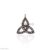 Pave Diamond Trinity Knot Charm, 925 Sterling Silver Trinity Knot Charm, Handmade Sterling Silver Trinity Knot Charm Pendant Jewelry