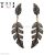 925 Sterling Silver Pave Diamond Handmade Leaf Dangles Earrings For Women