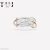 925 Sterling Silver Pave Diamond Handmade Four Connector Band Ring Jewelry