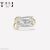 Handmade 925 Sterling Silver Pave Diamond Four Connector Band Link Ring Jewelry